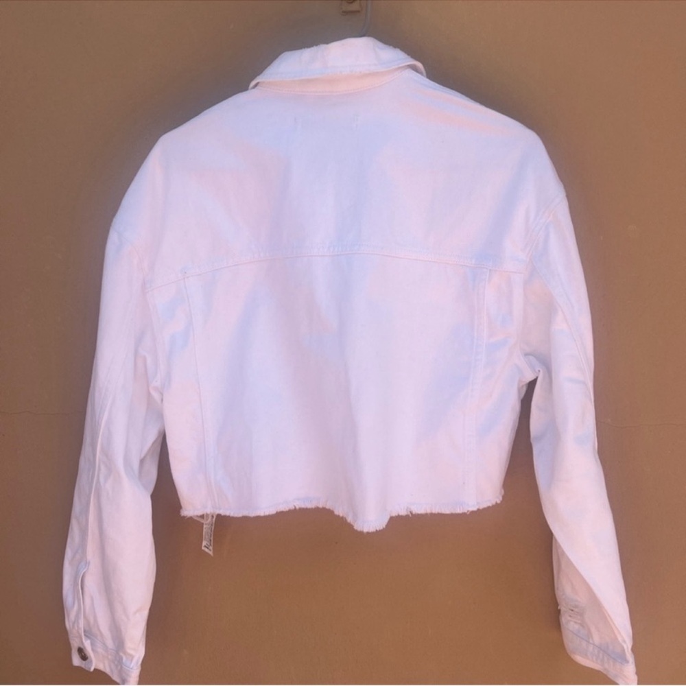 Zara Off-White Cropped Jacket - Picture 3 of 6